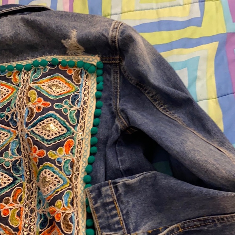 Australian Embellished and Stressed Jean Jacket